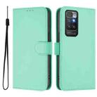 For Redmi 10 4G 2021 Global Skin Feel Solid Color Leather Phone Case with Lanyard(Mint Green) - 2