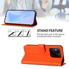 For Redmi 10A Skin Feel Solid Color Leather Phone Case with Lanyard(Orange) - 3