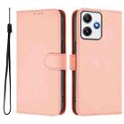 For Redmi 12 4G Global / Note 12R Skin Feel Solid Color Leather Phone Case with Lanyard(Pink) - 2