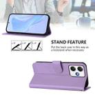 For Redmi 12 4G Global / Note 12R Skin Feel Solid Color Leather Phone Case with Lanyard(Lavender Purple) - 3