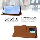 For Redmi 12C / 11A Skin Feel Solid Color Leather Phone Case with Lanyard(Brown) - 3