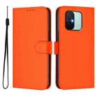 For Redmi 12C / 11A Skin Feel Solid Color Leather Phone Case with Lanyard(Orange) - 2