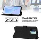 For Redmi 12C / 11A Skin Feel Solid Color Leather Phone Case with Lanyard(Black) - 3