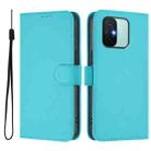 For Redmi 12C / 11A Skin Feel Solid Color Leather Phone Case with Lanyard(Lake Blue) - 2