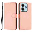 For Redmi 13 4G Global / 13 5G Global Skin Feel Solid Color Leather Phone Case with Lanyard(Pink) - 2