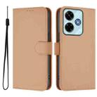 For Redmi 13 4G Global / 13 5G Global Skin Feel Solid Color Leather Phone Case with Lanyard(Nude) - 2