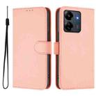 For Redmi 13C 4G Global Skin Feel Solid Color Leather Phone Case with Lanyard(Pink) - 2