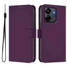 For Redmi 13C 4G Global Skin Feel Solid Color Leather Phone Case with Lanyard(Violet) - 2