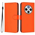 For Redmi 14C 4G Skin Feel Solid Color Leather Phone Case with Lanyard(Orange) - 2