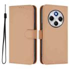 For Redmi 14C 4G Skin Feel Solid Color Leather Phone Case with Lanyard(Nude) - 2