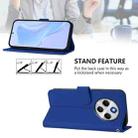 For Redmi 14C 4G Skin Feel Solid Color Leather Phone Case with Lanyard(Dark Blue) - 3