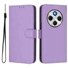 For Redmi 14C 4G Skin Feel Solid Color Leather Phone Case with Lanyard(Lavender Purple) - 2