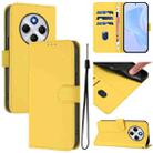 For Redmi 14C 4G Skin Feel Solid Color Leather Phone Case with Lanyard(Lemon Yellow) - 1