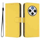 For Redmi 14C 4G Skin Feel Solid Color Leather Phone Case with Lanyard(Lemon Yellow) - 2