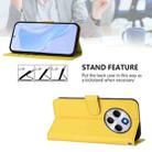 For Redmi 14C 4G Skin Feel Solid Color Leather Phone Case with Lanyard(Lemon Yellow) - 3