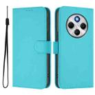 For Redmi 14C 4G Skin Feel Solid Color Leather Phone Case with Lanyard(Lake Blue) - 2