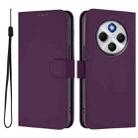 For Redmi 14C 4G Skin Feel Solid Color Leather Phone Case with Lanyard(Violet) - 2