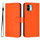 For Redmi A1 4G Global / A2 4G Skin Feel Solid Color Leather Phone Case with Lanyard(Orange) - 2