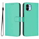 For Redmi A1 4G Global / A2 4G Skin Feel Solid Color Leather Phone Case with Lanyard(Green) - 2