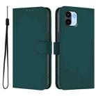 For Redmi A1 4G Global / A2 4G Skin Feel Solid Color Leather Phone Case with Lanyard(Dark Green) - 2