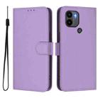 For Redmi A1+ 4G / A2+ Skin Feel Solid Color Leather Phone Case with Lanyard(Lavender Purple) - 2