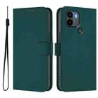 For Redmi A1+ 4G / A2+ Skin Feel Solid Color Leather Phone Case with Lanyard(Dark Green) - 2
