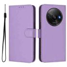 For Redmi A3 4G Global / A3X 4G Skin Feel Solid Color Leather Phone Case with Lanyard(Lavender Purple) - 2