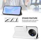 For Redmi A3 4G Global / A3X 4G Skin Feel Solid Color Leather Phone Case with Lanyard(White) - 3