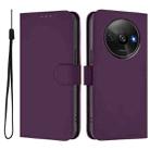 For Redmi A3 4G Global / A3X 4G Skin Feel Solid Color Leather Phone Case with Lanyard(Violet) - 2