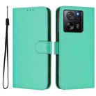 For Redmi K60 Ultra Skin Feel Solid Color Leather Phone Case with Lanyard(Green) - 2
