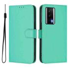 For Redmi K60 / K60 Pro Skin Feel Solid Color Leather Phone Case with Lanyard(Green) - 2