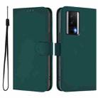 For Redmi K60 / K60 Pro Skin Feel Solid Color Leather Phone Case with Lanyard(Dark Green) - 2