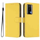 For Redmi K60 / K60 Pro Skin Feel Solid Color Leather Phone Case with Lanyard(Lemon Yellow) - 2