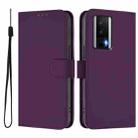 For Redmi K60 / K60 Pro Skin Feel Solid Color Leather Phone Case with Lanyard(Violet) - 2