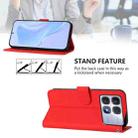 For Redmi K70 Ultra Global Skin Feel Solid Color Leather Phone Case with Lanyard(Red) - 3