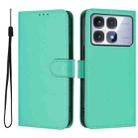 For Redmi K70 Ultra Global Skin Feel Solid Color Leather Phone Case with Lanyard(Green) - 2