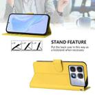 For Redmi K70 Ultra Global Skin Feel Solid Color Leather Phone Case with Lanyard(Lemon Yellow) - 3