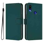 For Redmi Note 7 / 7 Pro / 7S Skin Feel Solid Color Leather Phone Case with Lanyard(Dark Green) - 2