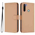 For Redmi Note 8 Skin Feel Solid Color Leather Phone Case with Lanyard(Nude) - 2