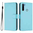 For Redmi Note 8 Skin Feel Solid Color Leather Phone Case with Lanyard(Sky Blue) - 2