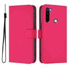 For Redmi Note 8 Skin Feel Solid Color Leather Phone Case with Lanyard(Rose Red) - 2