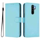 For Redmi Note 8 Pro Skin Feel Solid Color Leather Phone Case with Lanyard(Sky Blue) - 2