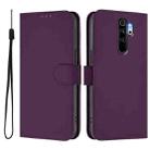 For Redmi Note 8 Pro Skin Feel Solid Color Leather Phone Case with Lanyard(Violet) - 2