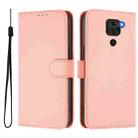 For Redmi Note 9 4G Global / 10X 4G Skin Feel Solid Color Leather Phone Case with Lanyard(Pink) - 2