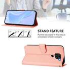 For Redmi Note 9 4G Global / 10X 4G Skin Feel Solid Color Leather Phone Case with Lanyard(Pink) - 3