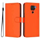 For Redmi Note 9 4G Global / 10X 4G Skin Feel Solid Color Leather Phone Case with Lanyard(Orange) - 2