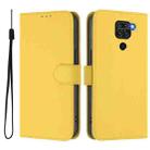 For Redmi Note 9 4G Global / 10X 4G Skin Feel Solid Color Leather Phone Case with Lanyard(Lemon Yellow) - 2