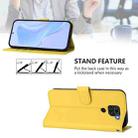 For Redmi Note 9 4G Global / 10X 4G Skin Feel Solid Color Leather Phone Case with Lanyard(Lemon Yellow) - 3