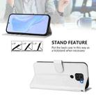 For Redmi Note 9 4G Global / 10X 4G Skin Feel Solid Color Leather Phone Case with Lanyard(White) - 3