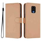 For Redmi Note 9 Pro 4G / 9S 4G Skin Feel Solid Color Leather Phone Case with Lanyard(Nude) - 2